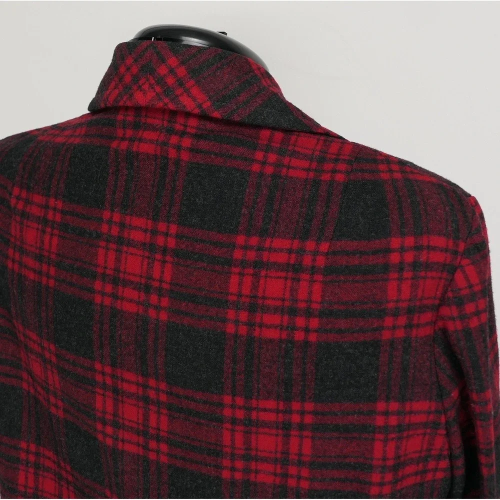 VTG Pendleton Traveller Buffalo Plaid Virgin Wool Shirt Jacket S/M True '50s VTG - Picture 9 of 13